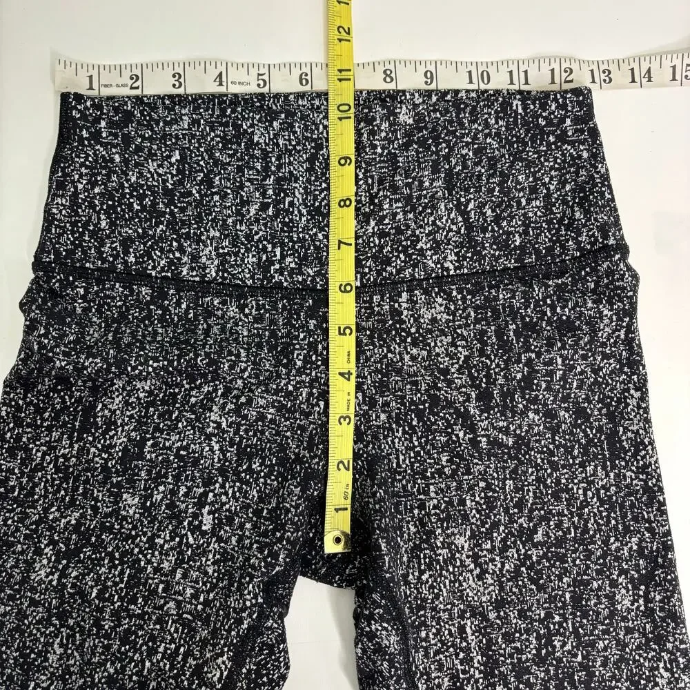 Lululemon Wunder Under High Rise Crop Define Black, White 6
